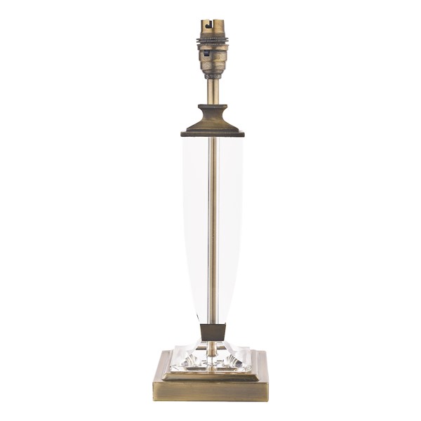 (image for) Laura Ashley Carson Medium Table Lamp Antique Brass & Crystal Base Only